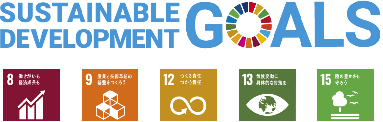 SDGs（8.9.12.13.15）